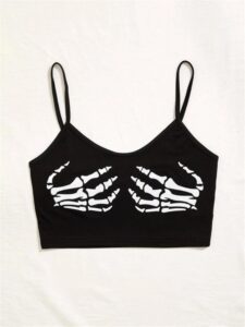 Camiseta sin mangas con estampado de calavera