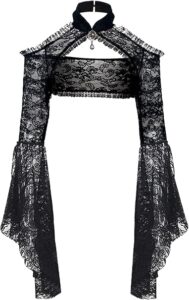 Bolero gótico de encaje negro