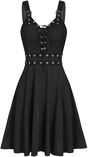 Vestido gótico negro de tirantes
