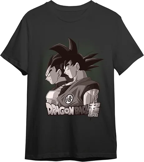 Camiseta negra Dragon Ball Super con Goku y Vegeta