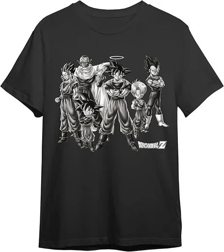 Camiseta negra Dragon Ball Z con varios personajes